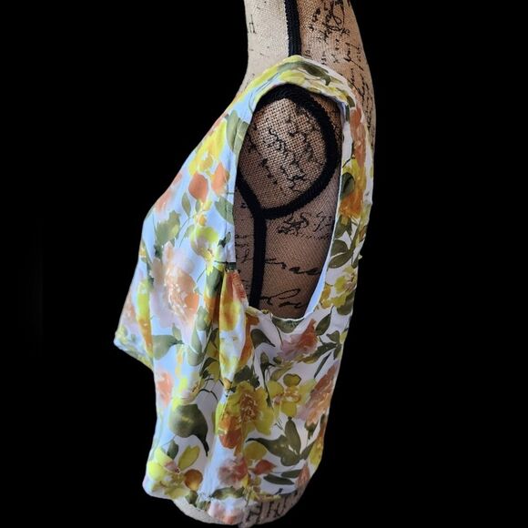 Girl and the Sun Oasis Crop Top Womns SZ Medium Bloomcore Flowy Boxy Summer Soft - Picture 5 of 5